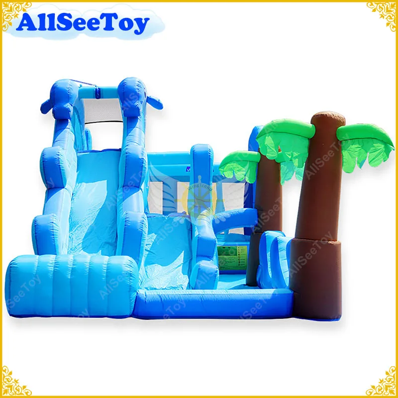 Надувной батут для семейного использования комбинированный водный горный