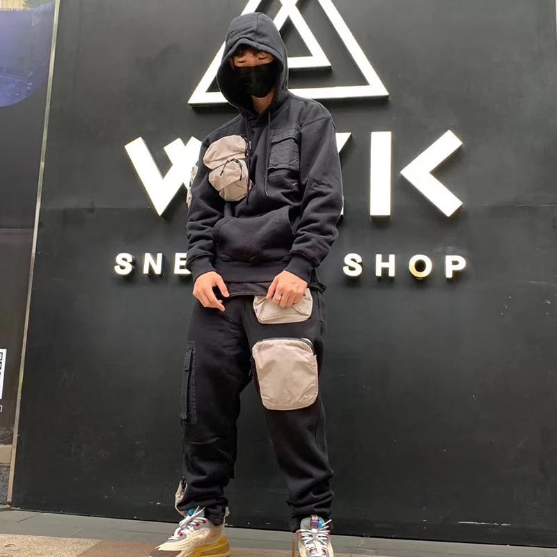 Толстовка с капюшоном Kanye в стиле Харадзюку свитшот вышивкой виде букв кактус для