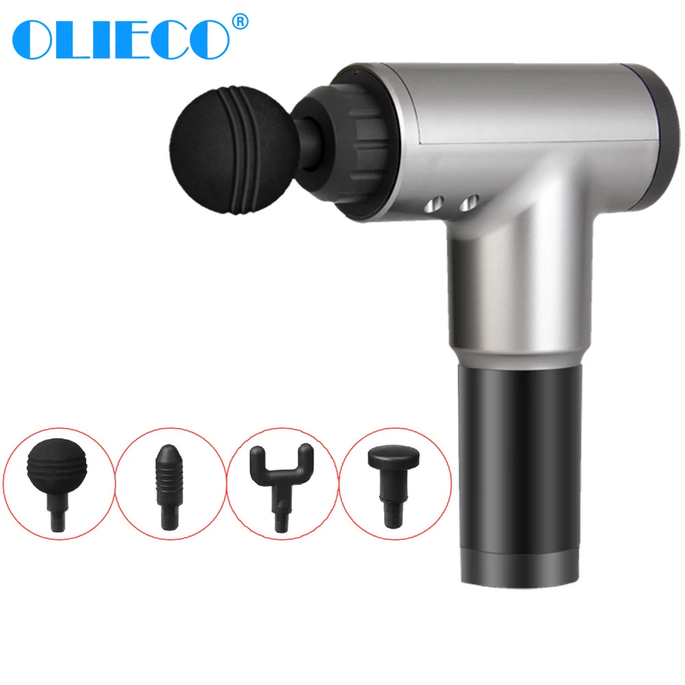 

OLIECO Muscle Massage Gun High Frequency Vibration Powerful Pain Relief Electric Massager Deep Pressure Therapy 4 Variable Speed