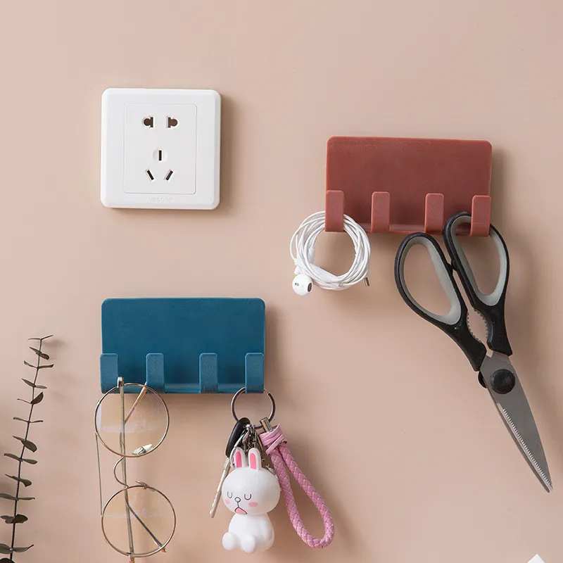 

Multifunctional Wall Type Seamless Plug Power Cord Storage Hook Fixing Frame For Household Kitchen Livingroom Storage Hook