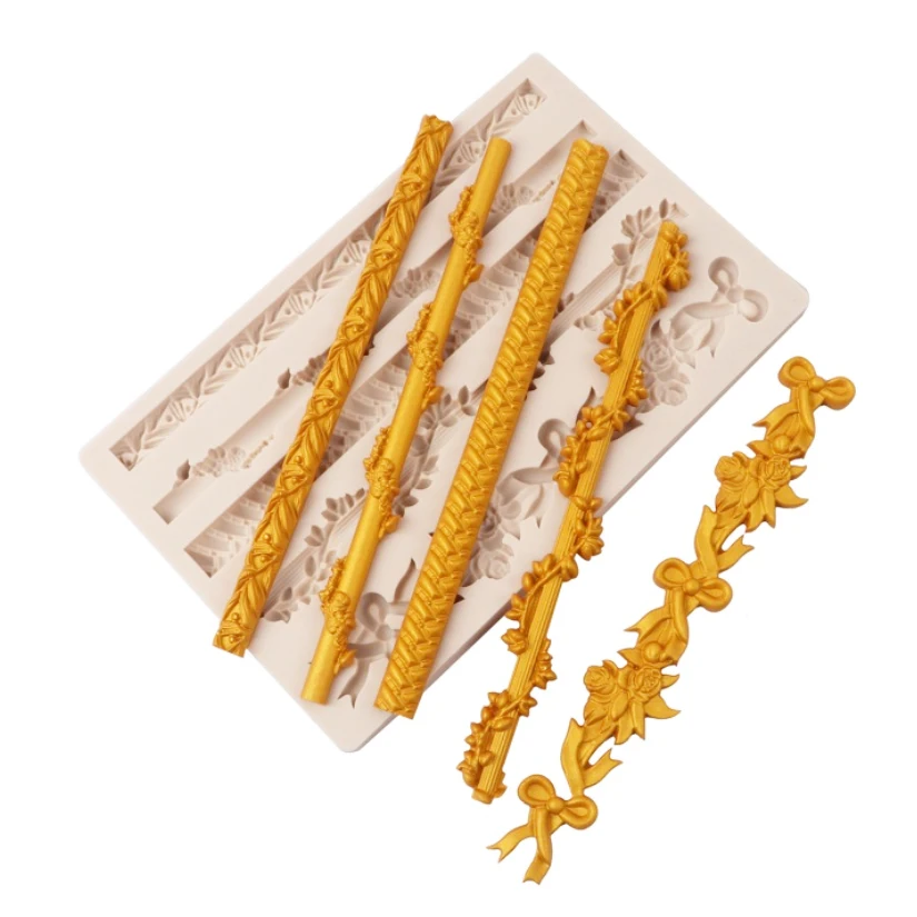 

Laces Silicone Sugarcraft Chocolate Cupcake Baking Mold Resin Tools Fondant Cake Decorating Tools