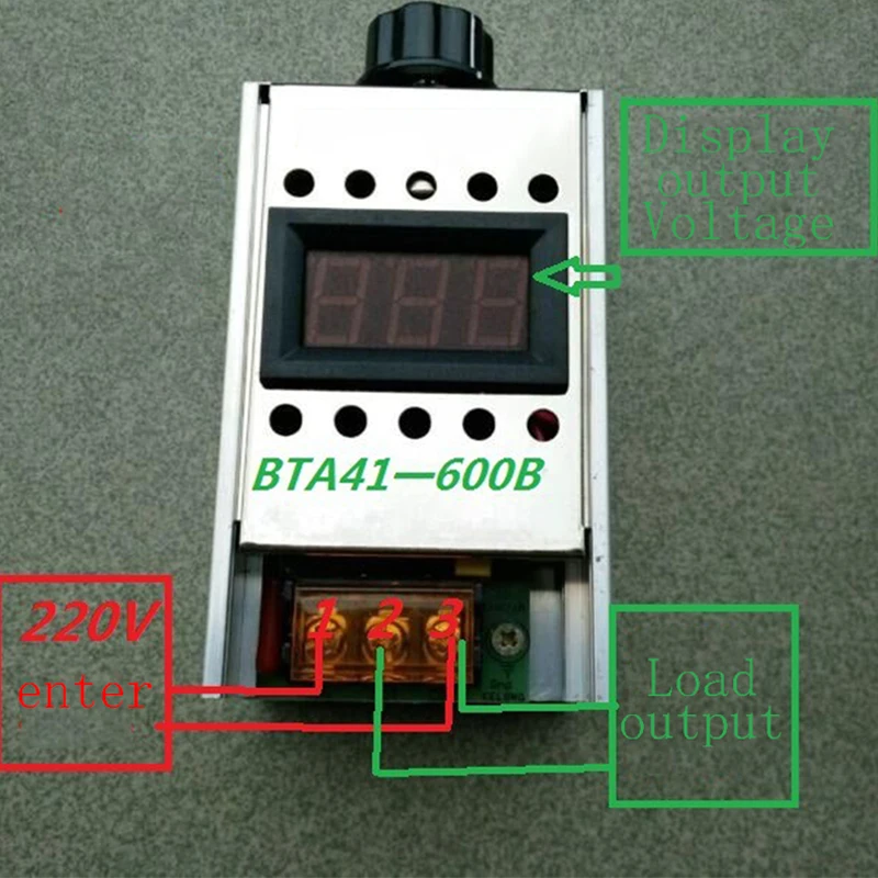 Регулятор напряжения переменного тока 220 В 4000 Вт высокомощный тиристорный