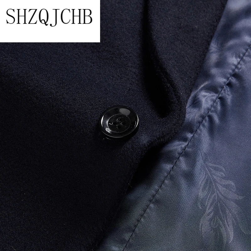 

Winter Men Wool Coat Men's Autumn High Quality Solid Color Simple Wool Blends Woolen Pea Coat Male Trench Coat Overcoat