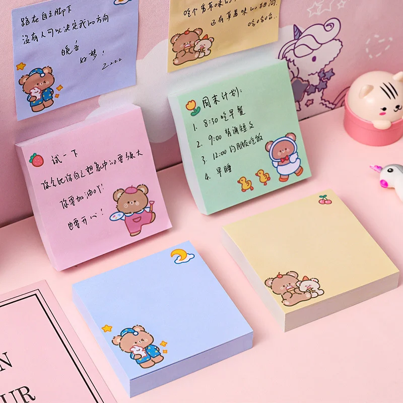 

80 sheets Memo Pad Kawaii Sticky Notes Notepad Scrapbooking Bookmark Sketchbook Sticker Cute Diary Stationery For School 02255