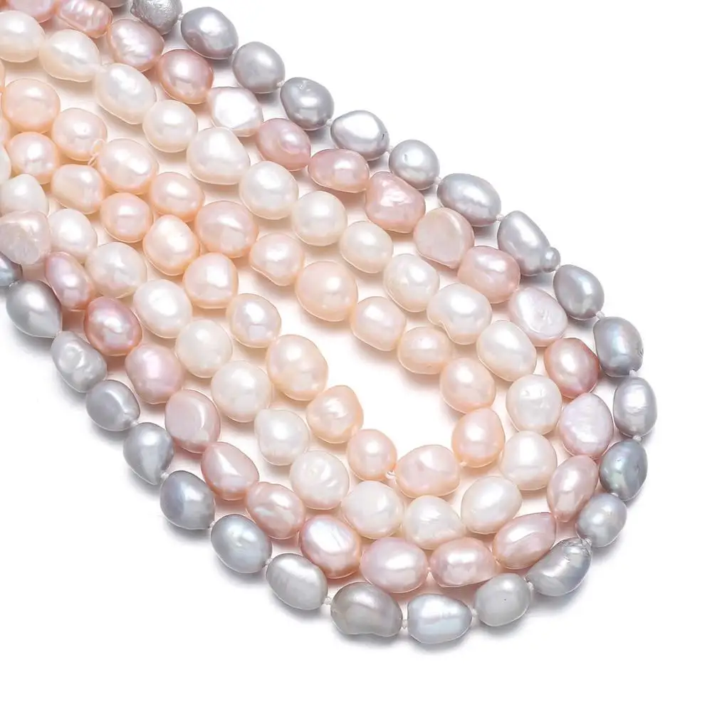 

Natural Freshwater Pearl Irregular Rice-Shaped Loose Beads For Jewelry Making DIY Bracelet Earring Necklace Accessory