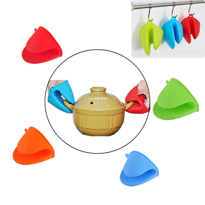

1pc Thicken Silicone Baking Oven Mitts Microwave Oven Glove Insulation Non Stick Anti-slip Grips Bowl Pot Clips Kitchen Gadgets