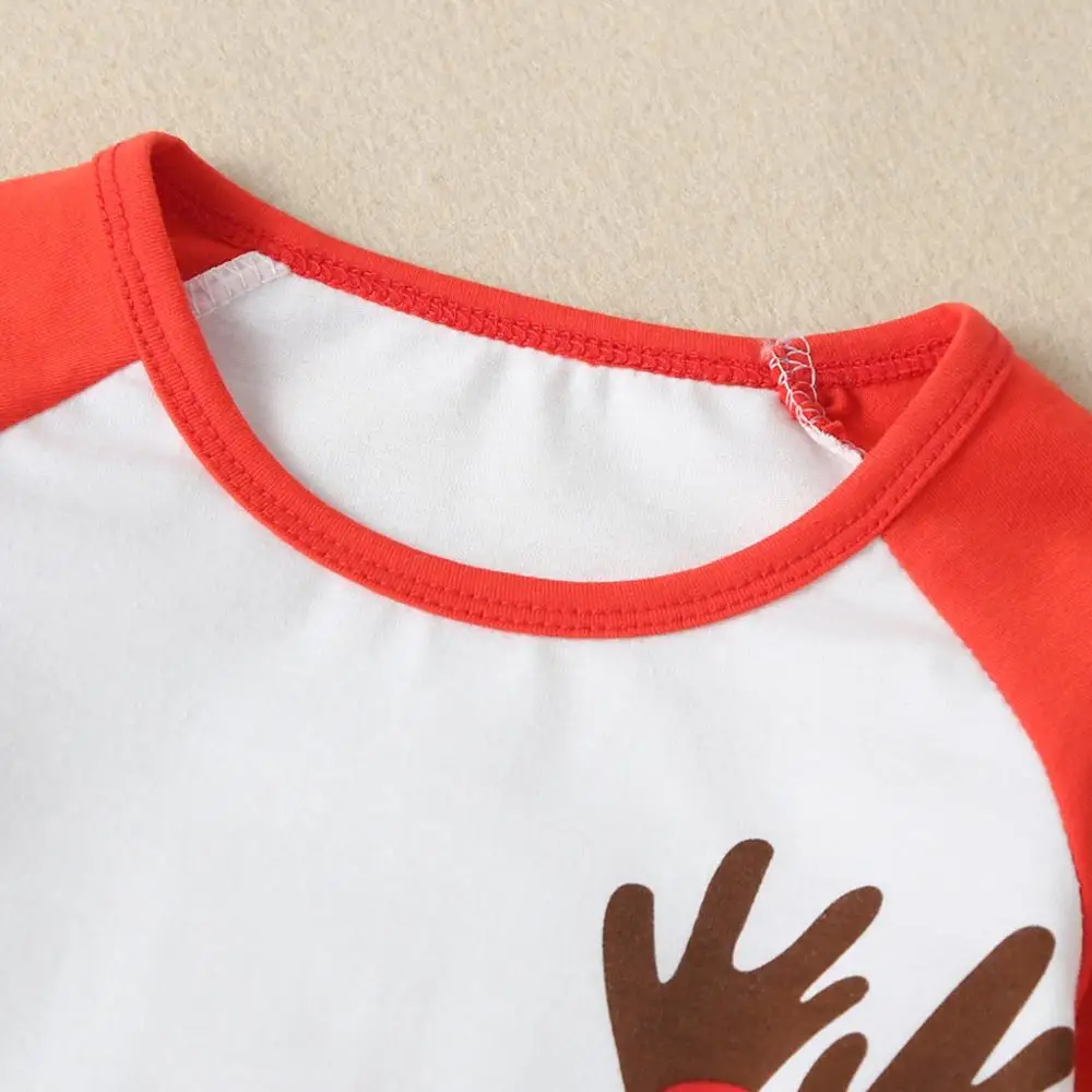 2020 Одежда для новорожденных топы с рождественским оленем маленьких девочек