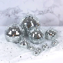 3/4/10cm Mirror Balls Party Shining Ball Mirror Christmas Laser Reflective Glass Ball Disco Xmas Tree Home Decoration Ornaments