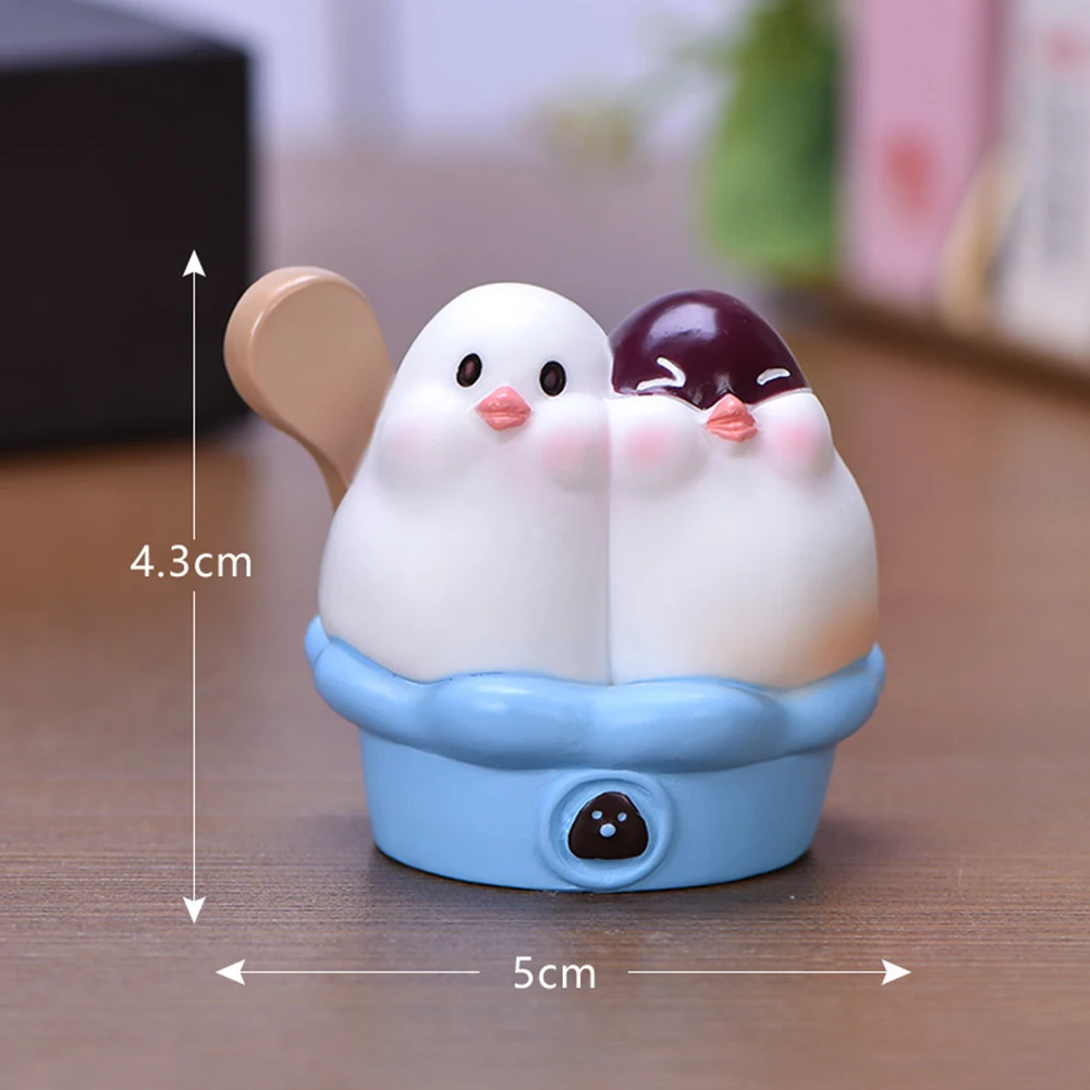 Миниатюрная статуэтка в виде птицы цыпленка мороженого конусная модель