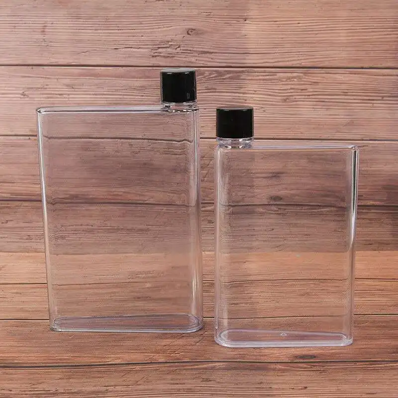 

Paper Pad Water Bottle Flat Portable Clear Fashion Water Bottle Book Portable