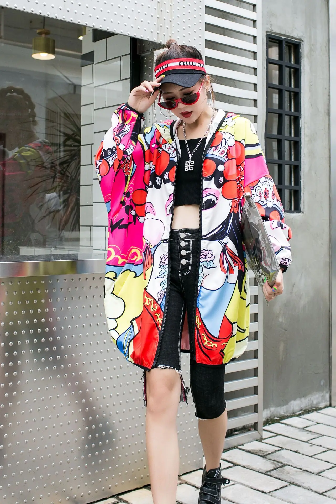 

Ladies jacket 2019 autumn new tide brand long paragraph casual wild long-sleeved hooded European and American jacket