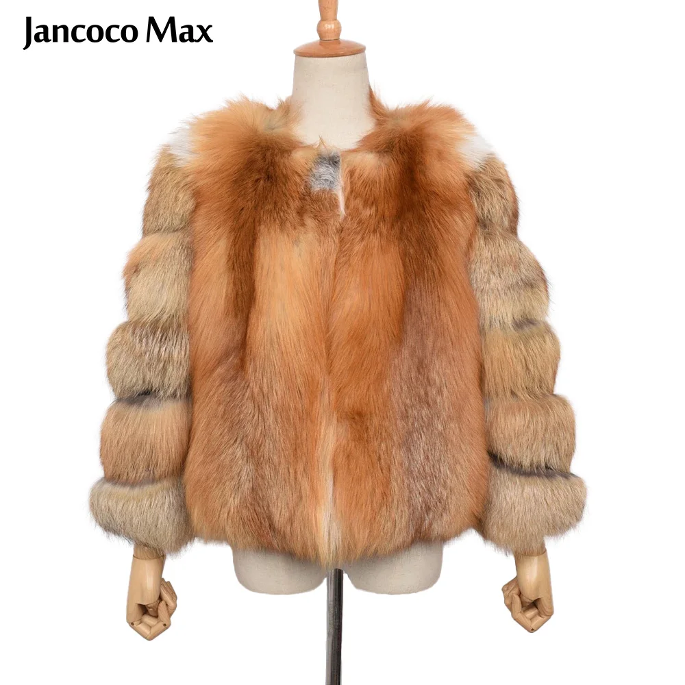 New Arrival Top Quality Real Red Fox Fur Coat Women Luxury Natural Fur Outerwear Winter S7464