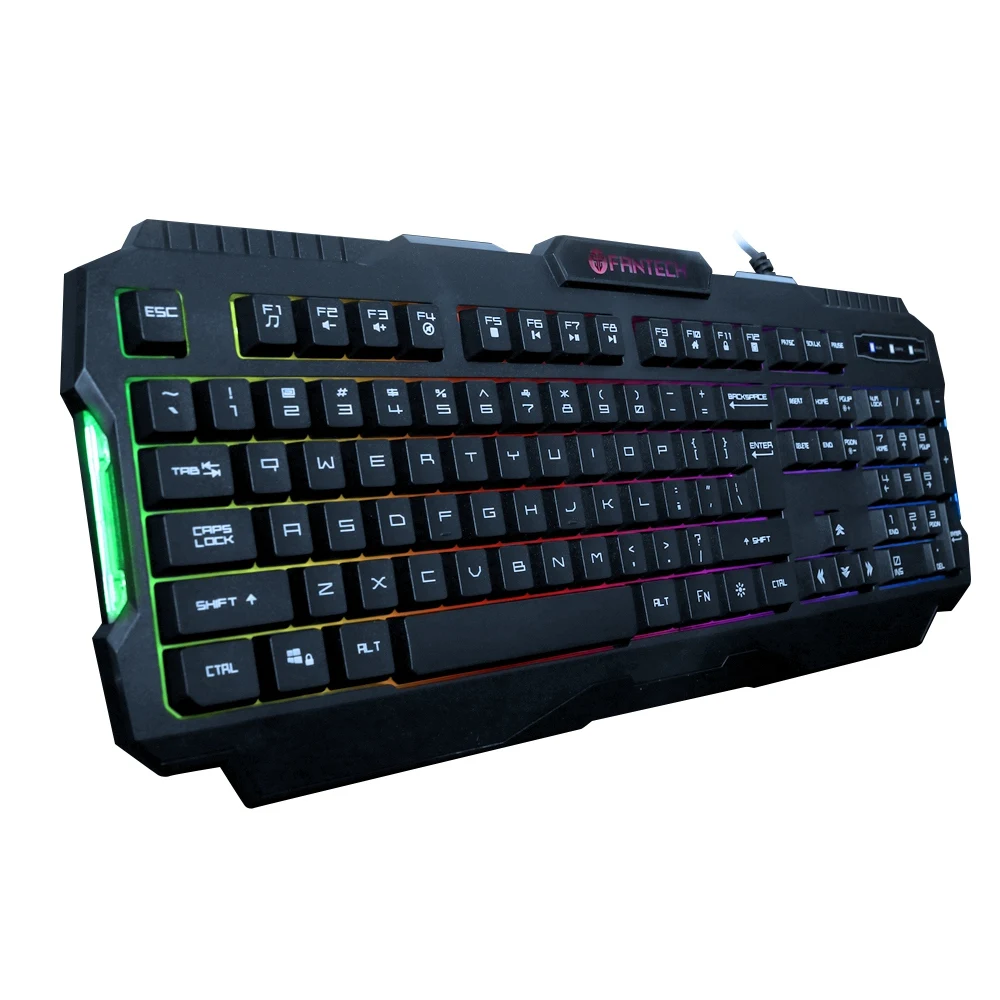 Fantech K511 Профессиональная Usb игровая клавиатура с подсветкой 104-Key Проводная игровая клавиатура