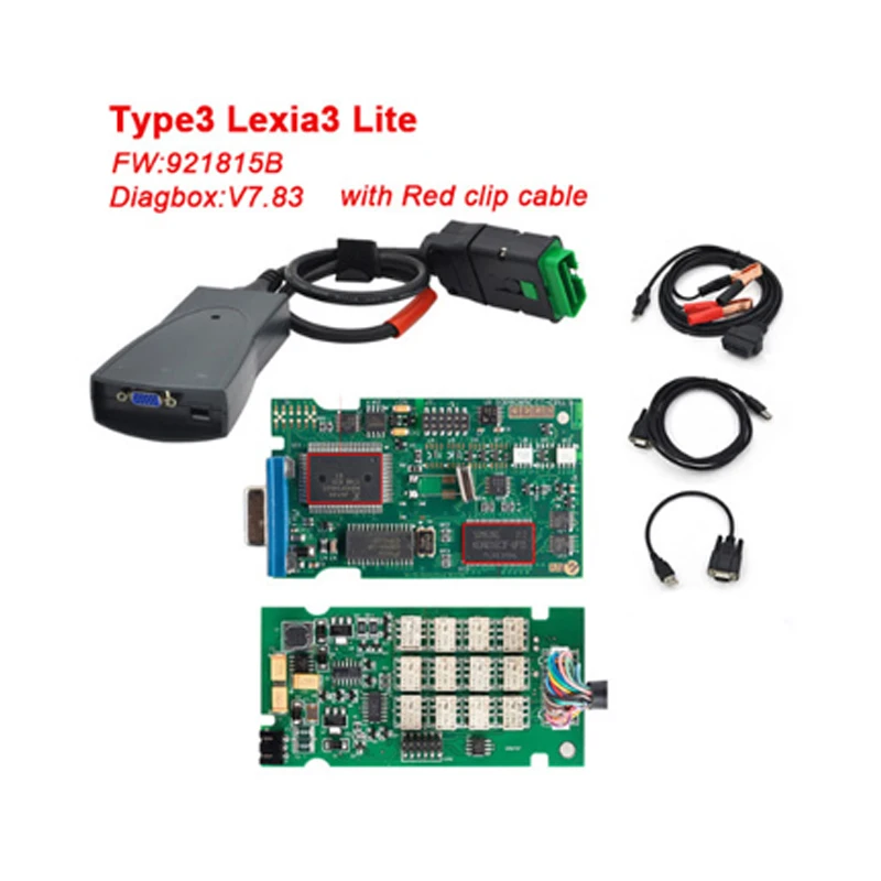 Белый Профессиональный Lite Lexia3 PP2000 Diagbox V7.83 PSA XS Evolution для Citroen/peugeot LEXIA-3 FW 921815C Lexia 3 нормальный чип - Цвет: Белый