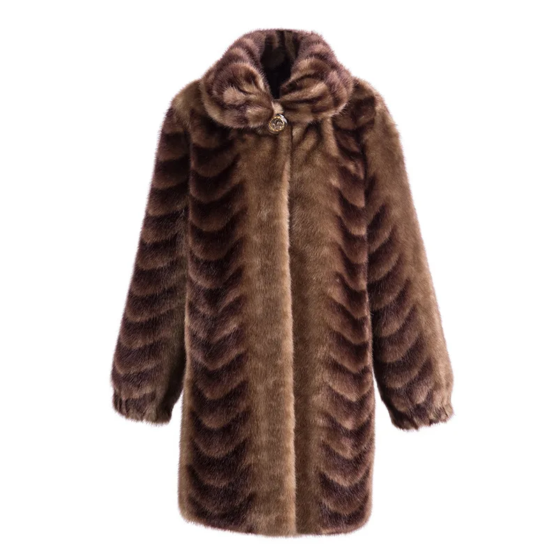 Real Mink Coat Hooded Women Natural Fur Mink Long Coats Winter Jacket With Hood 2021 Fashion Long Sleeve Fur Mink Coat Big Size enlarge