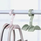 Пластиковая вешалка с 2 крючками, вращающиеся на 360 градусов, для шкафа, кошелька, органайзер для книжки, шарфа, вешалка для галстука и ремня