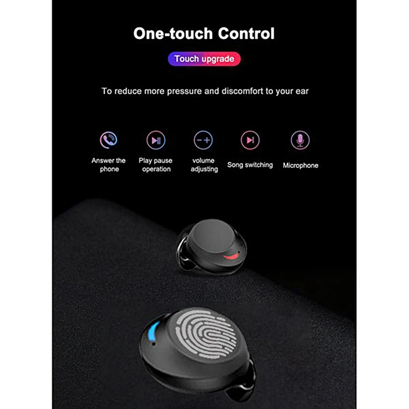 TWS C3 Bluetooth Headphones In-Ear Stereo V5.0 Earphones High Definition Mic Rechargable Wireless | Электроника