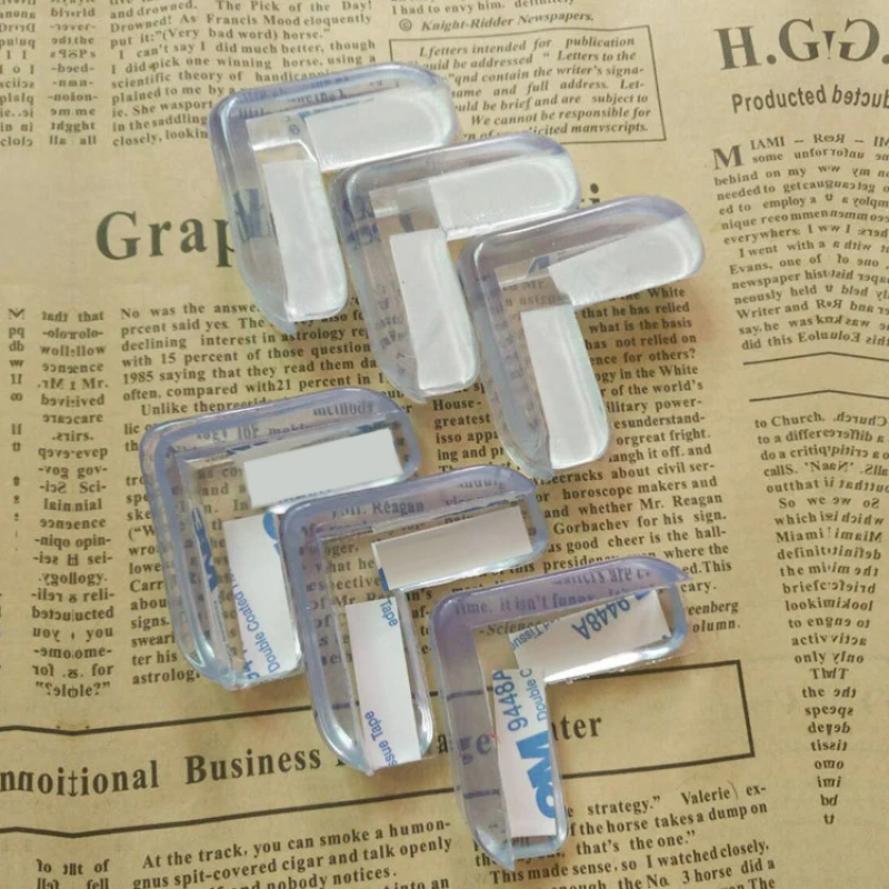 4/1pc/set Baby Silicone Safety Protector Table Corner Anticollision Furnitures Edge Guards Cover Durable L Shape Transparent NEW | Мать и