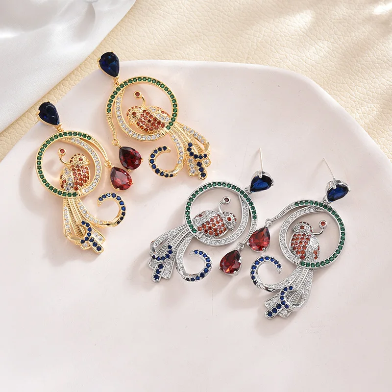 

Женские серьги с кристаллами, в стиле ретро, с фианитами класса ААА