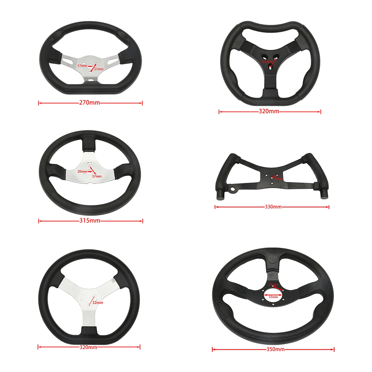 Картинг Рулевое колесо для гоночных внедорожных Спортивных Карт 270 мм 315 320 330 350