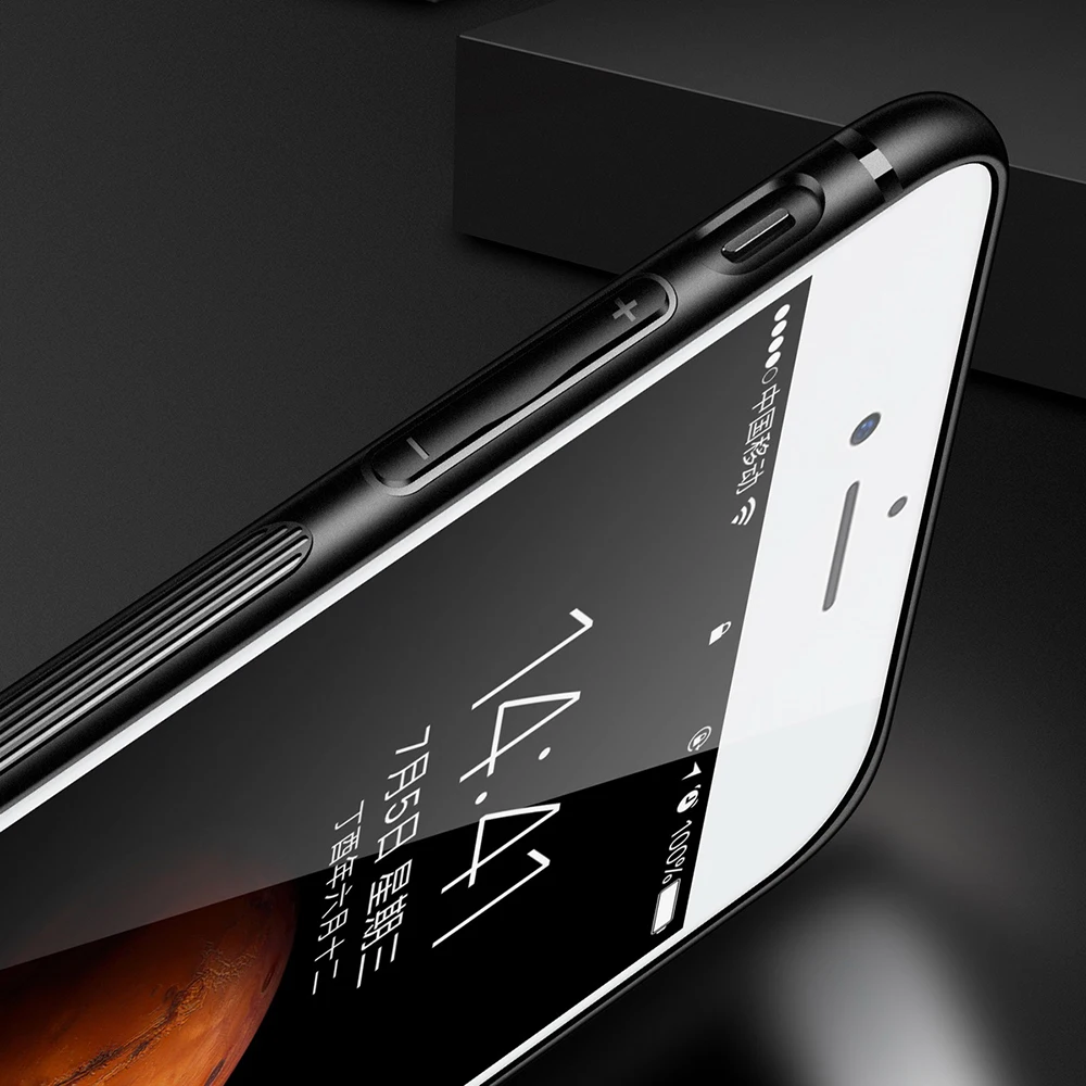 Роскошный стеклянный чехол для iPhone 8, 7, 6s, 6 Plus, X, Xs, Max, XR, 11 Pro, ударопрочный, мягкий, ТПУ, силиконовый, Жесткий Чехол для iPhone 11