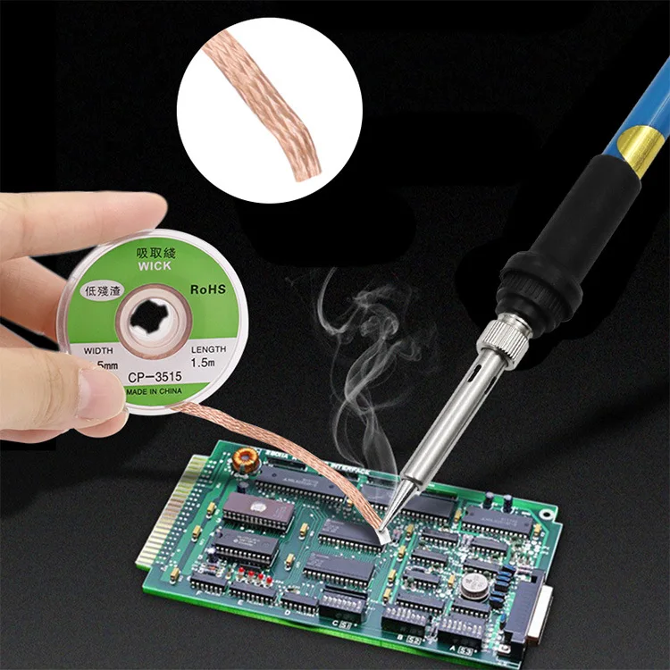 

1.5M Desoldering Braid Solder Remover Welding Wires Suction wire Wick Wire Lead Cord Flux Repair Tool 2/2.5/3/3.5mm Width