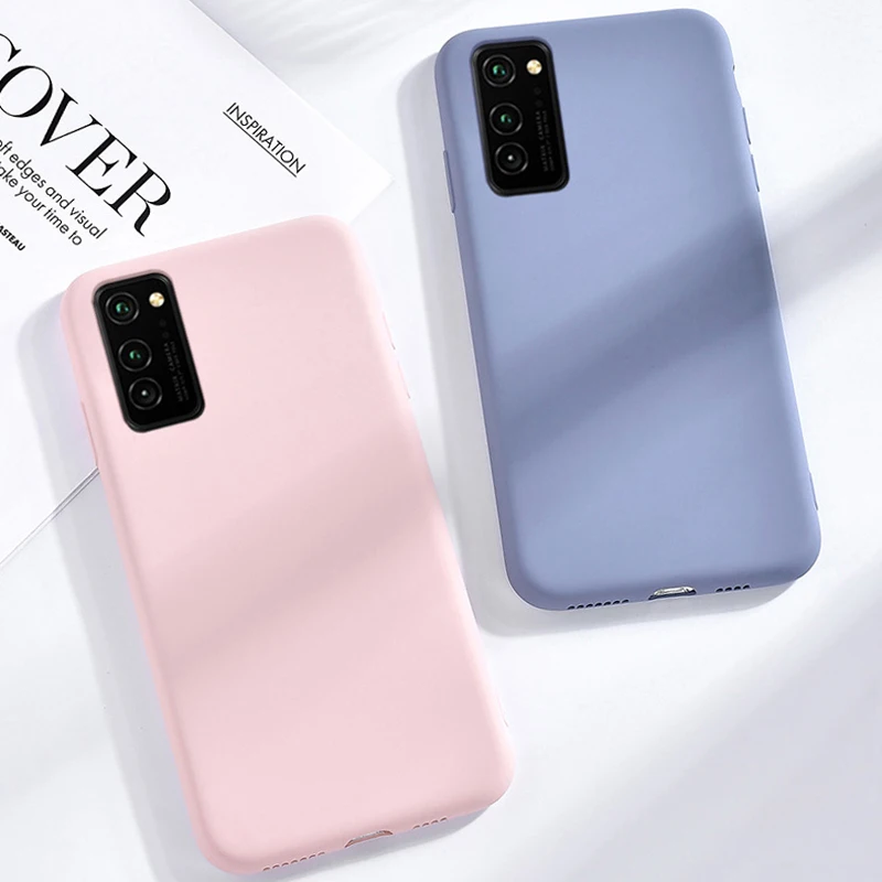 Чехол на Huawei P40 P30 Lite мягкие чехлы из ТПУ ярких цветов жидкие силиконовые для P20 Pro