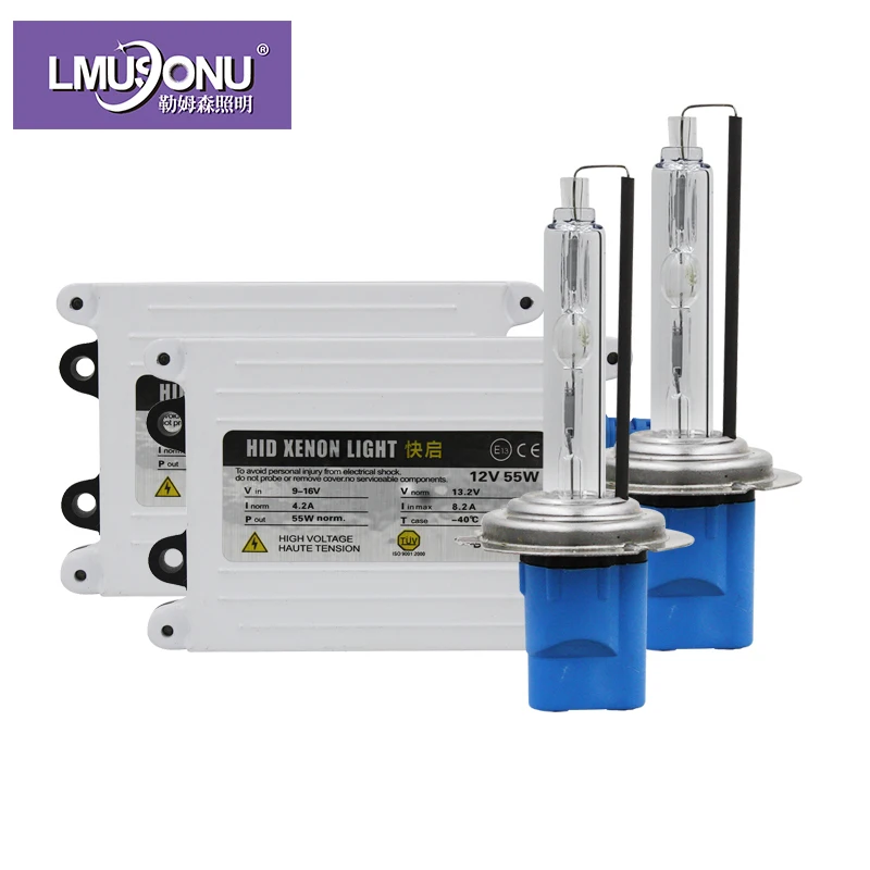 Комплект ксеноновых фар HID H1 H3 H4 H7 H8 H11 9005 9006 9012 D2H 5500K высокое качество AC 12 В 55 Вт