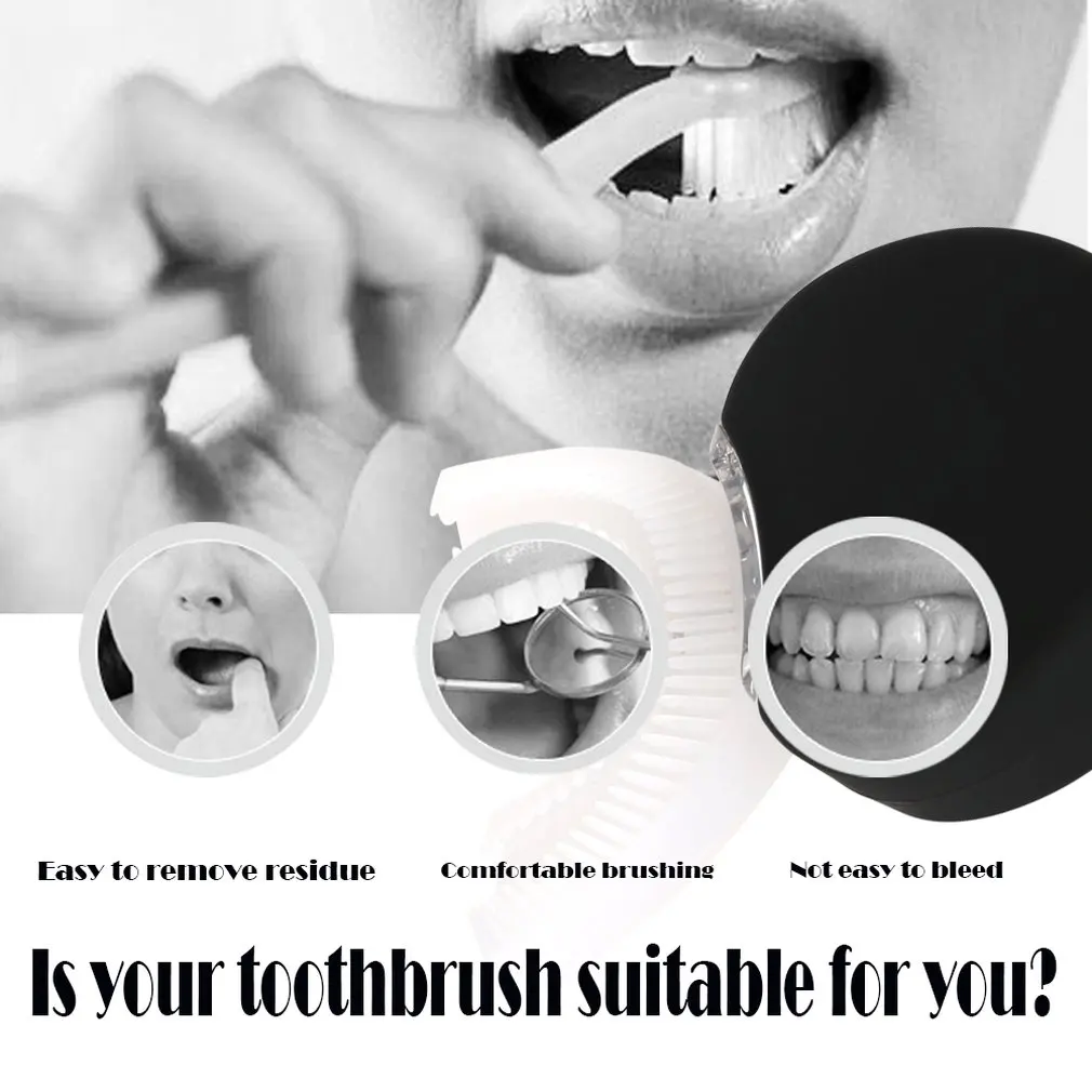 Электрическая зубная щетка Беспроводной зарядка автоматическая силиконовый