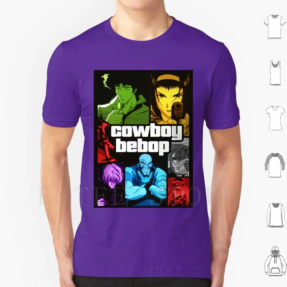 Мужская хлопковая футболка с мозаикой Cowboy Bebop V | одежда