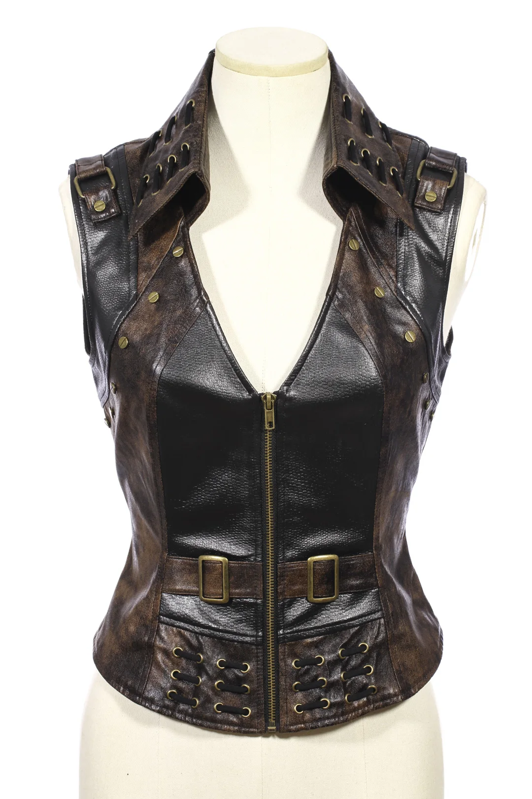 Весенний костюм из искусственной кожи жилет без рукавов куртка пальто с отложным