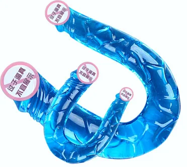 Двойной фаллоимитатор желе реалистичный U форма мягкий вагинальный пенис