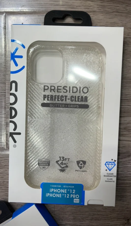 

Original Speck Presidio Clear/Glitter case military anti-drop cover for iphone 12/12 Pro/12 Pro max /12 mini with grips case