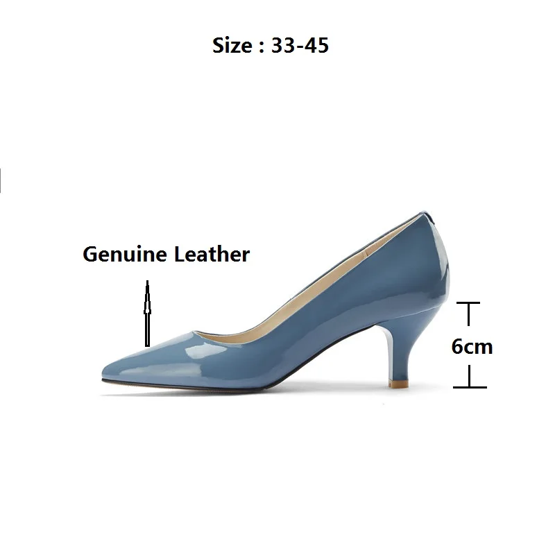 

Size 33-45 Genuine Leather Pumps Woman Women Spike Heels Pointy Toe Elegant Nude Heels Shoes Office Ladies Work Shoes Pumps New