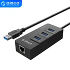 ORICO HR01-U3 USB 3,0 концентратор с внешней RJ45 гигабитной сетевой картой SuperSpeed 5 Гбитс-черный