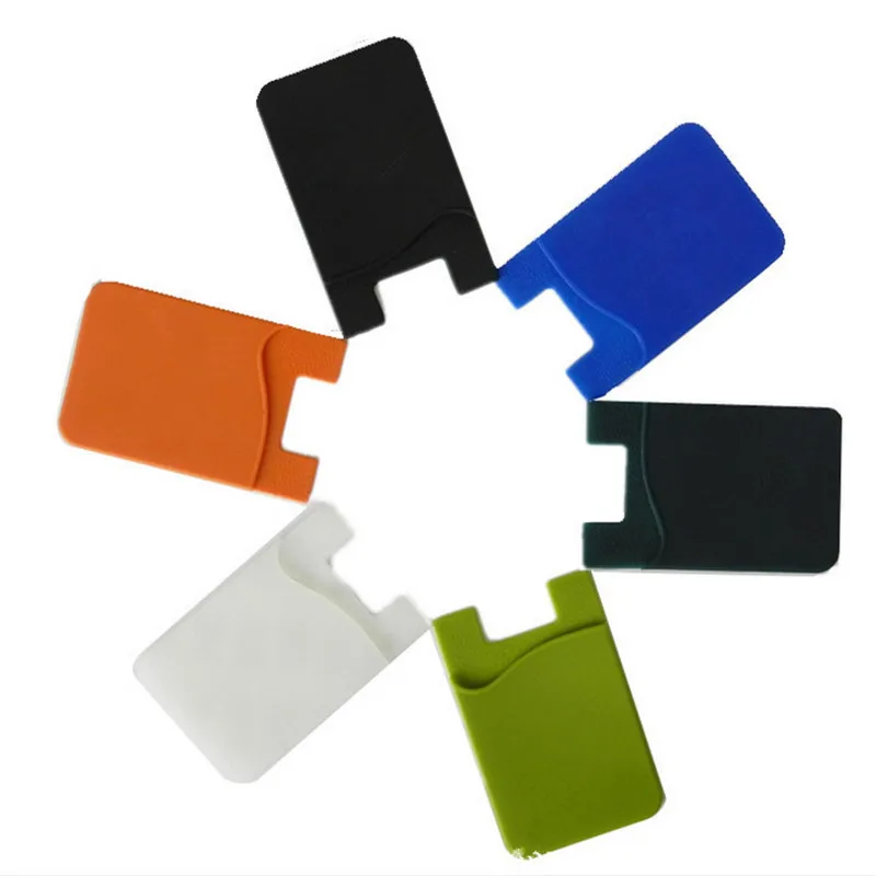 Модный женский и мужской тонкий чехол с клейким карманом держатель для сотового