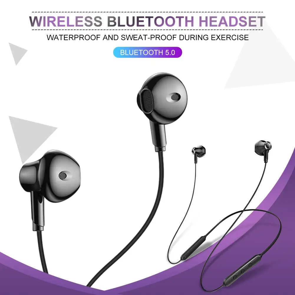 Bluetooth-наушники/bluetooth-гарнитура 5,0 с креплением на шею, водонепроницаемые мини Спортивные Беспроводные наушники/беспроводная гарнитура