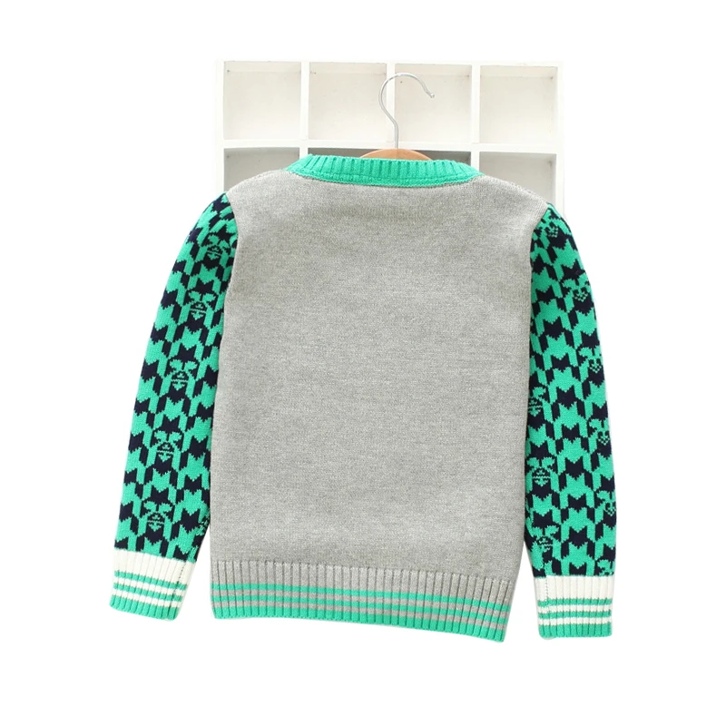 Детский свитер новинка 2021 для маленьких мальчиков Хлопковый вязаный пуловер с