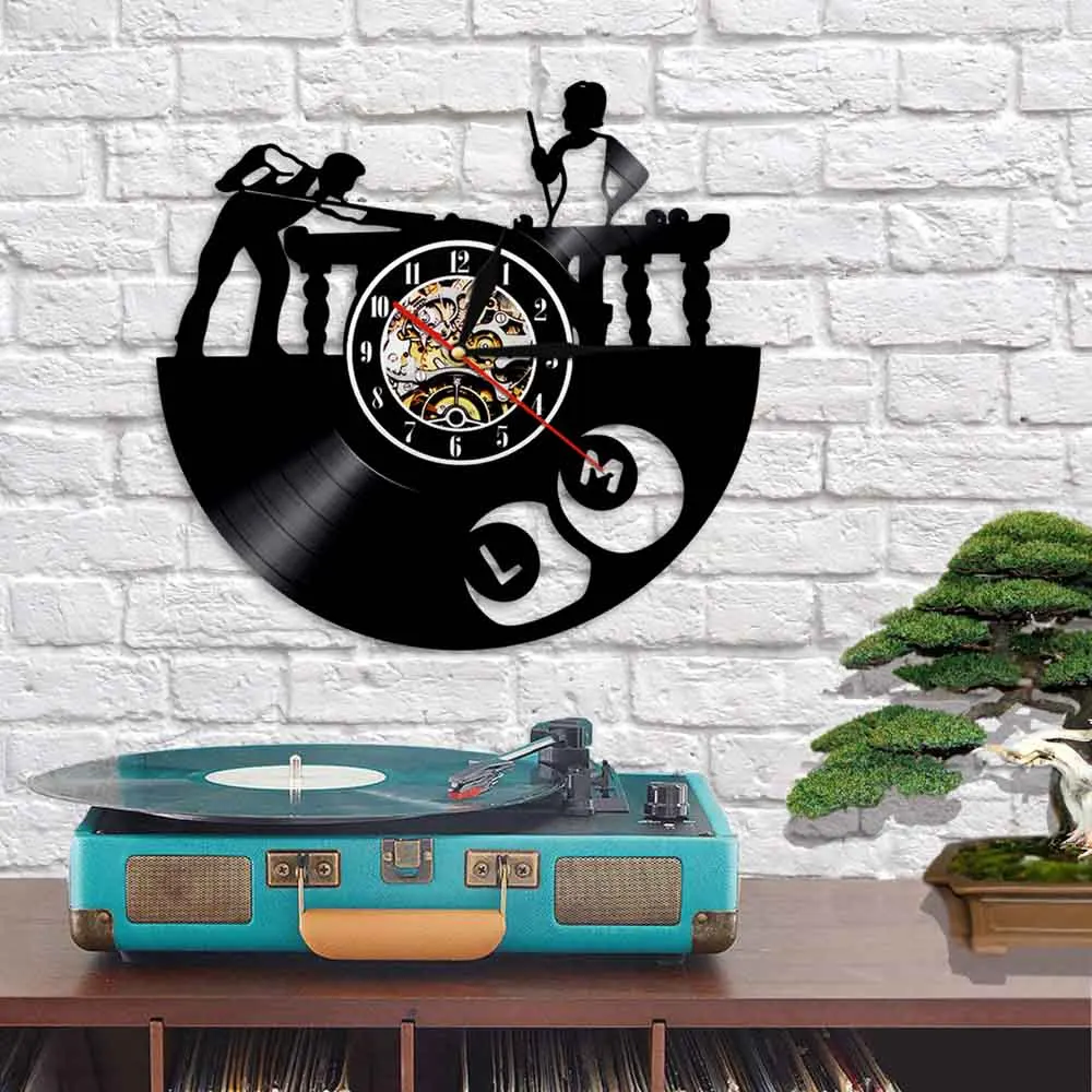 Бильярдные шары для бассейна виниловые настенные часы современный дизайн стол