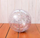 Новинка, цельный надувной прозрачный игровой мяч для бассейна, развлекательный пляжный мяч с блестками, детские забавные игрушки для девочек