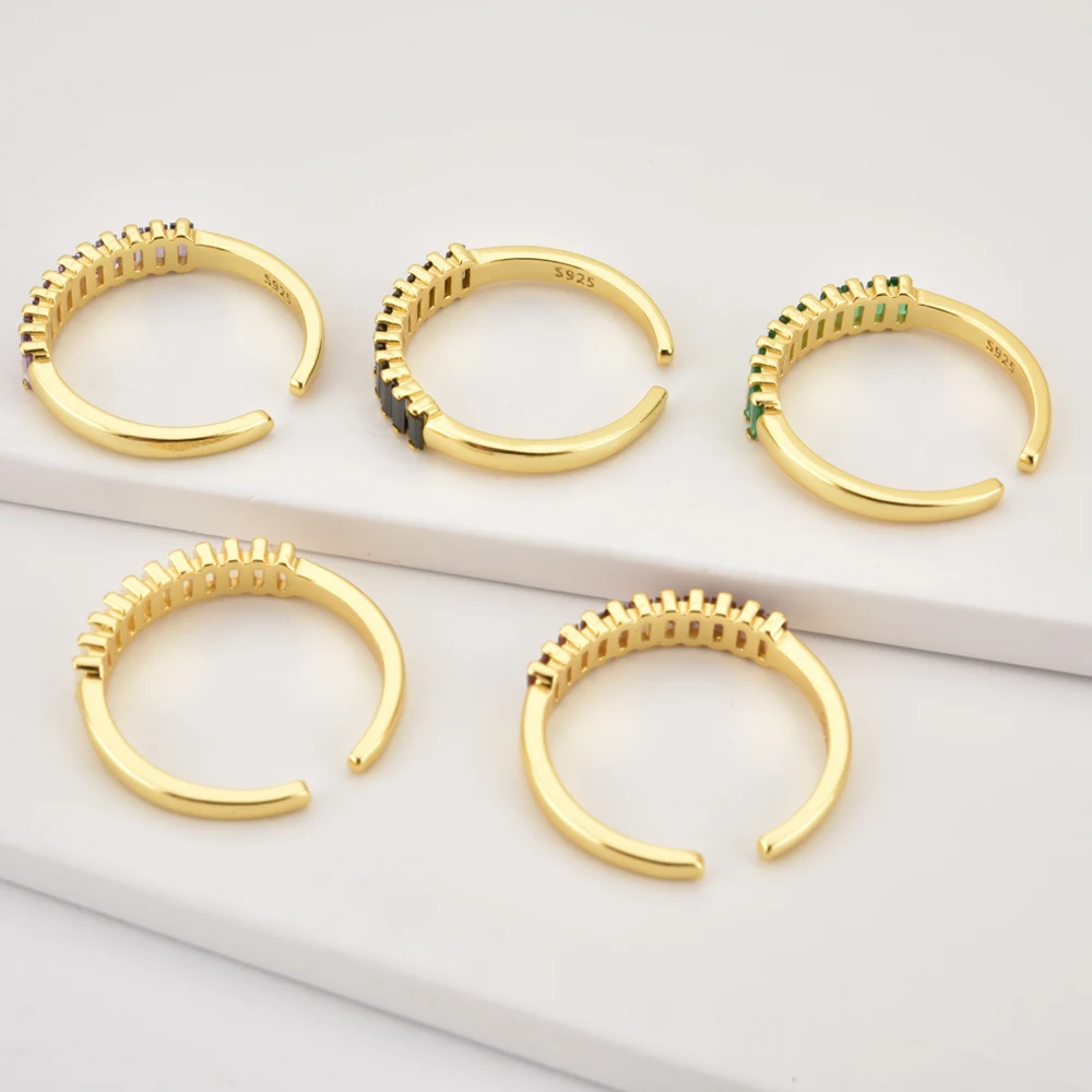 Комплект ювелирных украшений ANDYWEN из 925 серебра серьга в виде кольца пробы с