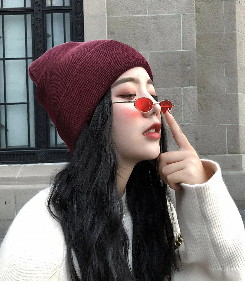 Miya Mona Модная вязаная хлопчатобумажная шапка бини Женская Повседневная теплая