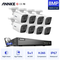 annke 4k ultra hd 8ch dvr kit h 265 cctv camera security system 8mp cctv system ir outdoor night vision video surveillance kits