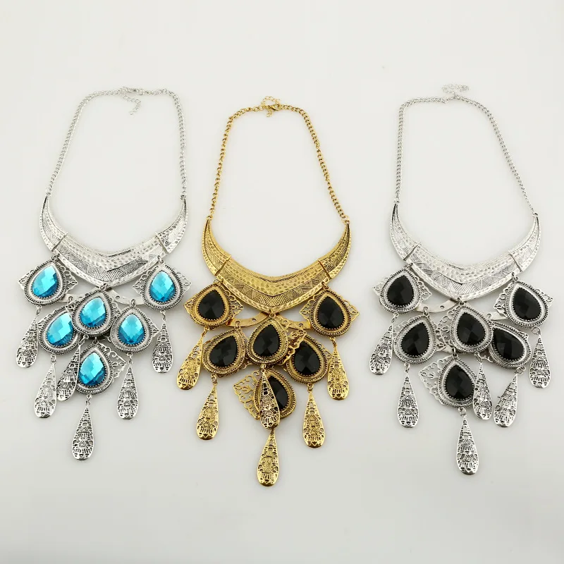 LZHLQ модный бренд Boho этнический воротник чокер Свободное ожерелье винтажное цыганское Макси эффектное ожерелье женские ювелирные изделия