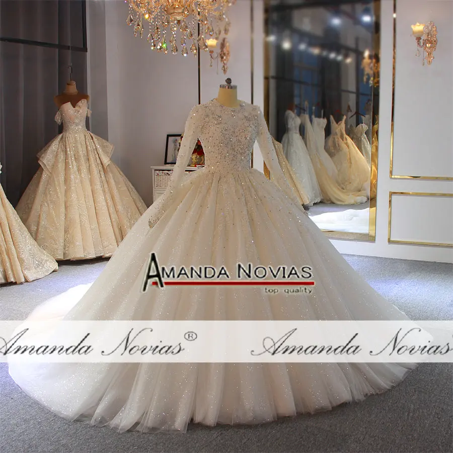 2020 мусульманское свадебное платье роскошное с полным покрытием и бисером для