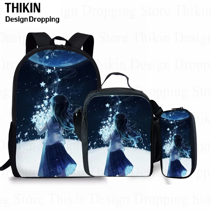 ALW0658CGK THIKN 3 шт школьная сумка набор Galaxy/Unicorn школьный рюкзак для подростков мальчиков девочек Студенческая дорожная сумка для книг школьные сумки для подарков - Цвет: ALW0658CGK