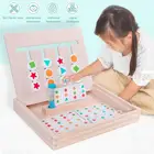 Монтессори Обучающие аппараты четыре цвета игра детское просветление логическое мышление Обучающие Детские деревянные игрушки