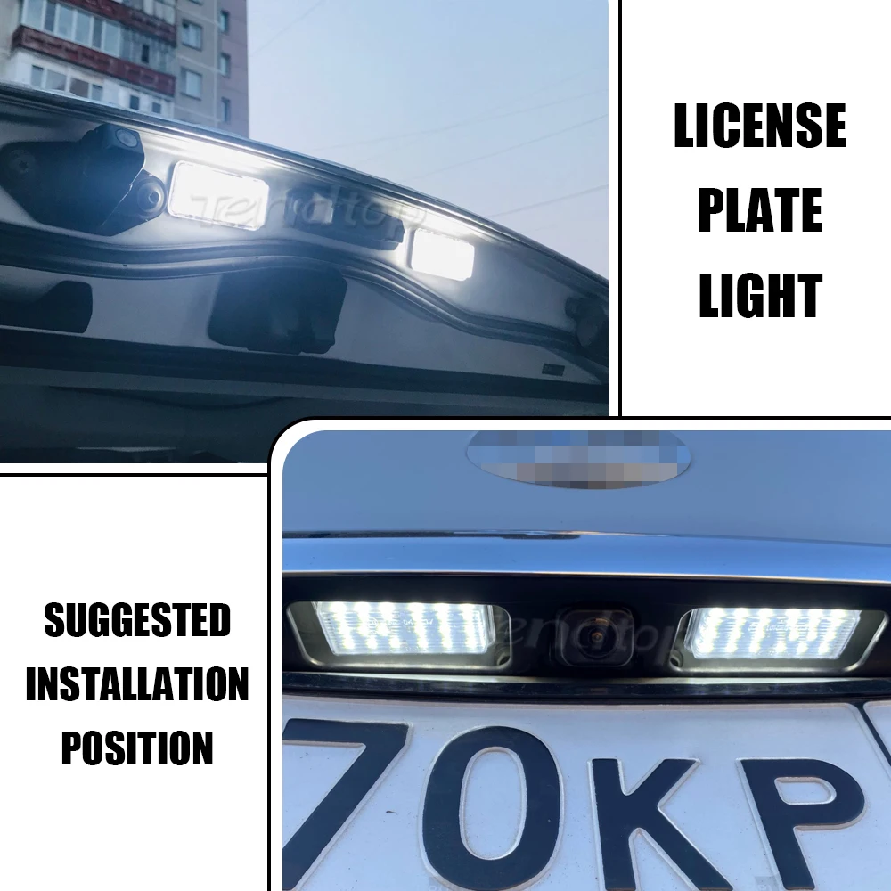 1 пара светодиодных номерных знаков для Toyota Land Cruiser 100 200 Prado 120 Reiz 4D Mark X