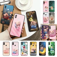 cartoon pig phone case for redmi note 7 5 8a note8pro 9pro 8t coque for note6pro capa
