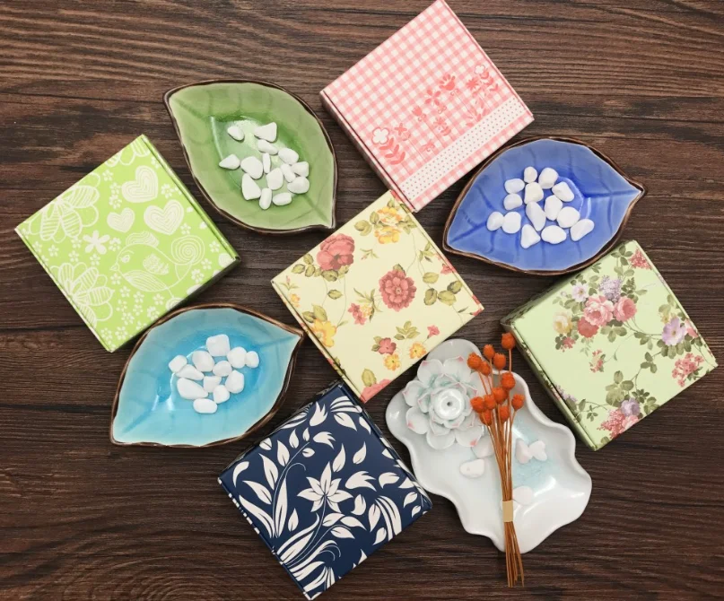 Folding Kraft Paper Box small Gift jewelry Packaging Plaid color Present Cajas de Carton soap package box 10pcs | Дом и сад